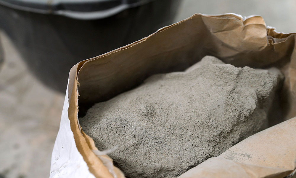 Bag of concrete mix