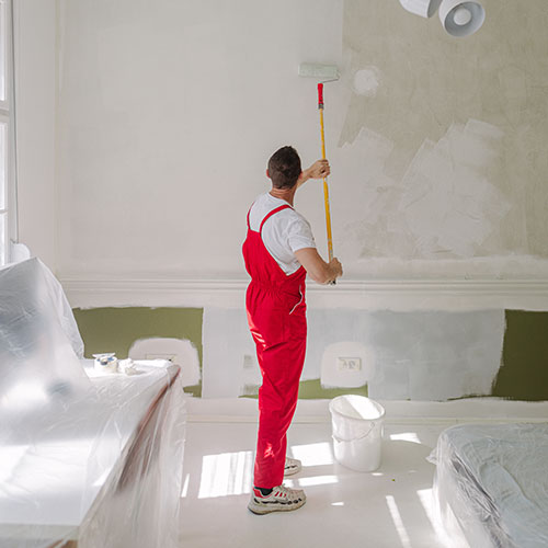 Interior paint roller